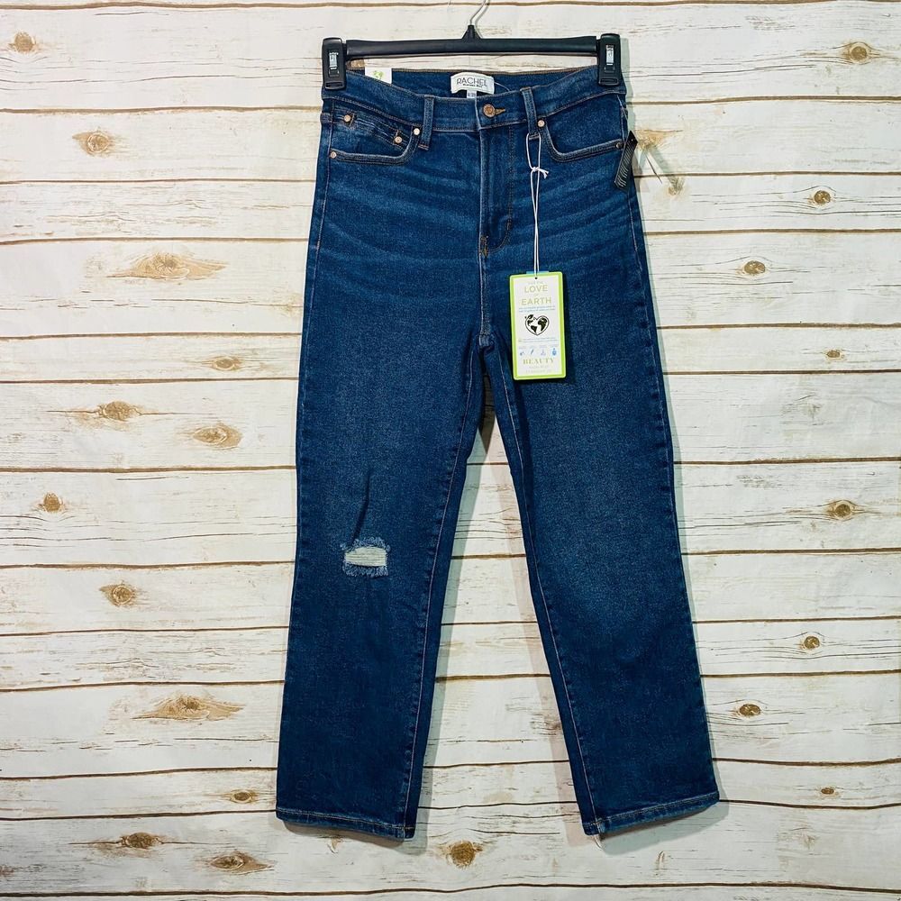 Rachel Roy Women's High-Rise Straight Leg Blue Jeans size 10/30